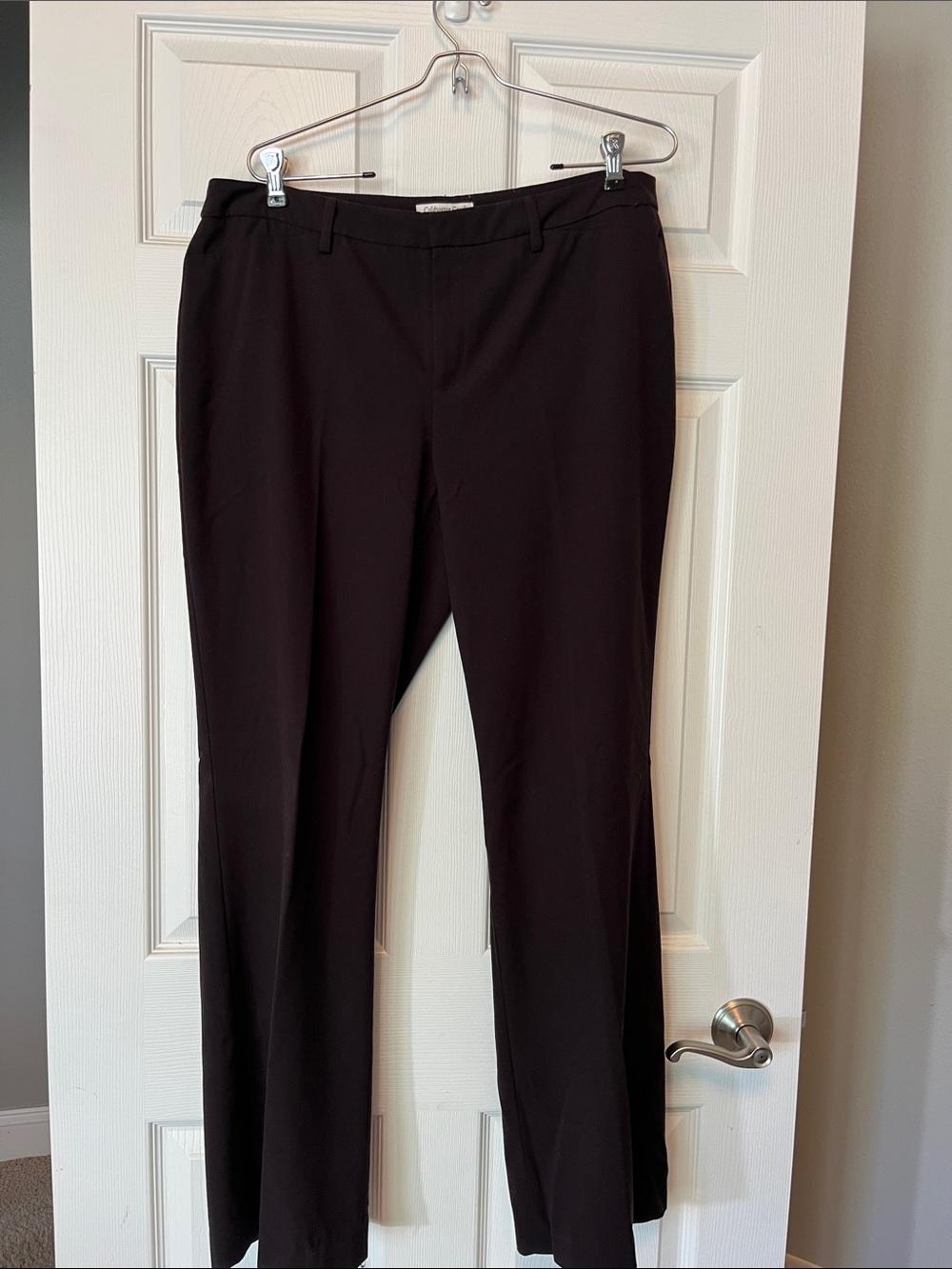 Coldwater Creek Women's Black Straight-Leg Dress Pants. Size 14. Natural Fit.